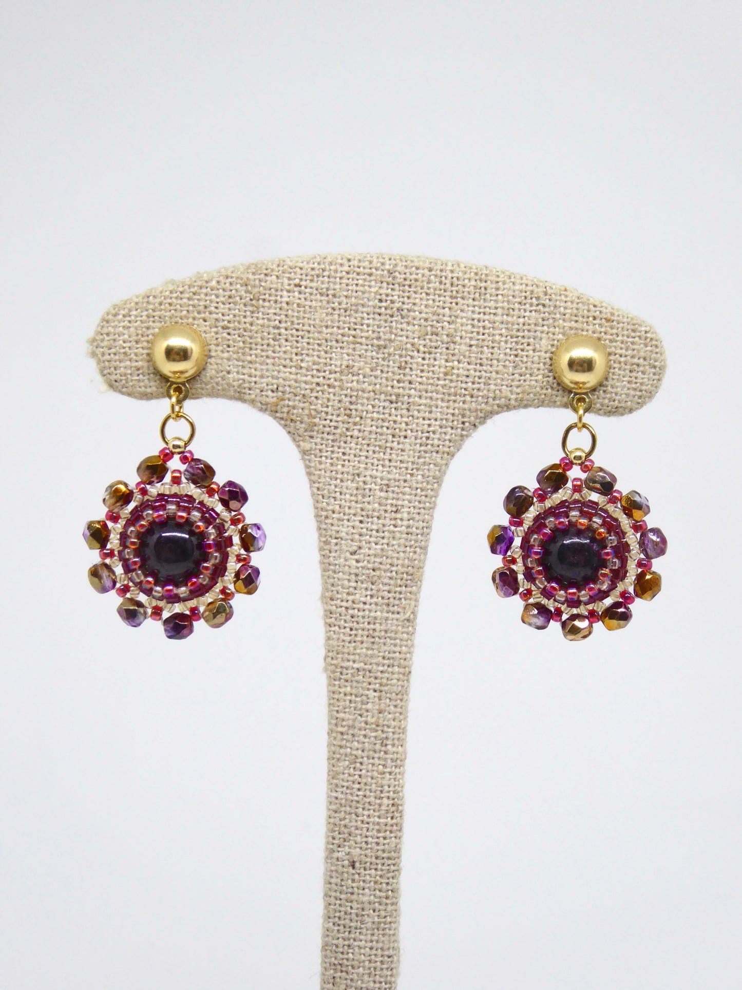 RUBY ZOISITE / GARNET EARRINGS