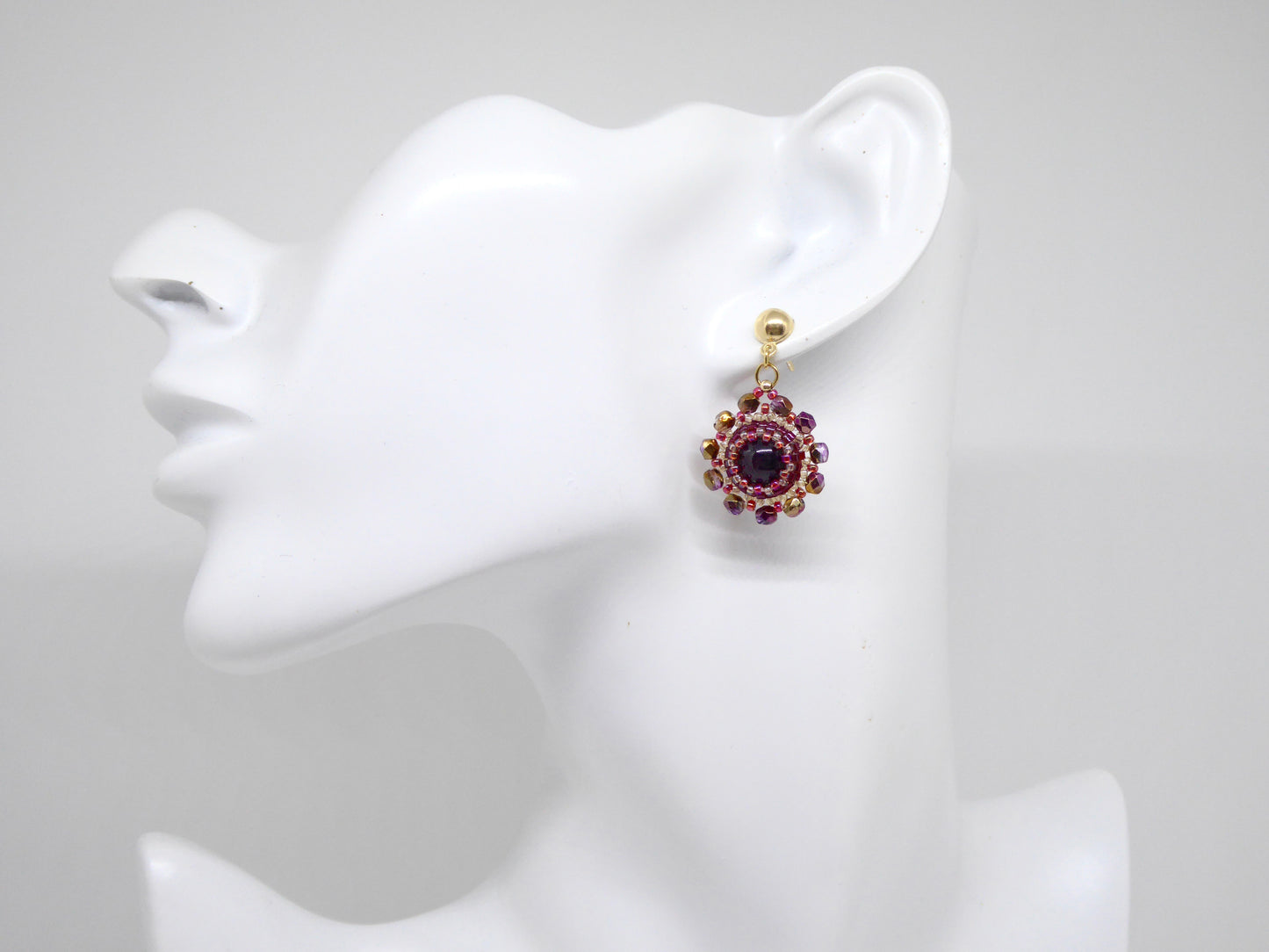 RUBY ZOISITE / GARNET EARRINGS
