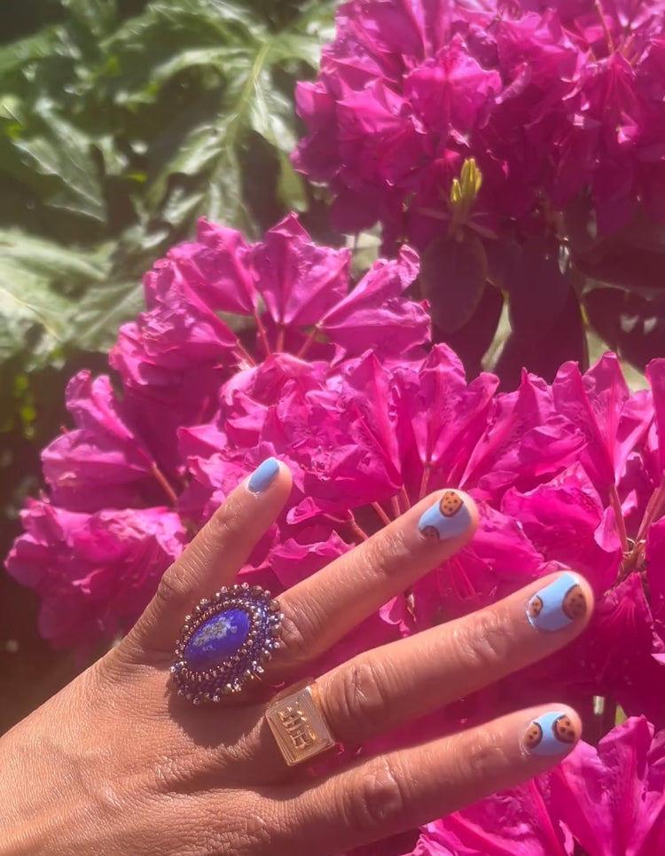 Bague tissée main - modèle personnalisé - artisanat d'art parisien Tiss'mé