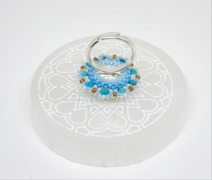 Dessous bague Lhasa - sertissage pierre naturelle Turquoise - anneau argent 925