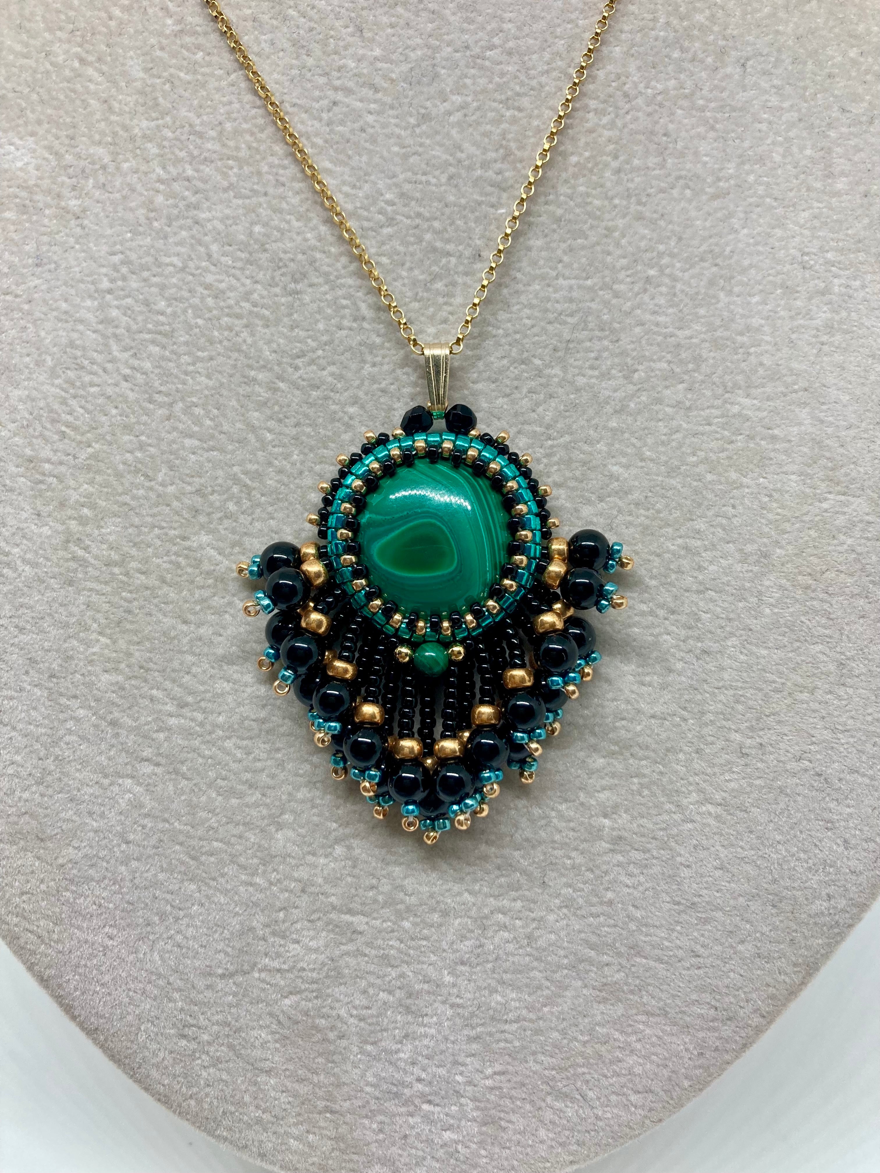 Collier tissé main - modèle personnalisé - artisanat d'art parisien Tiss'mé